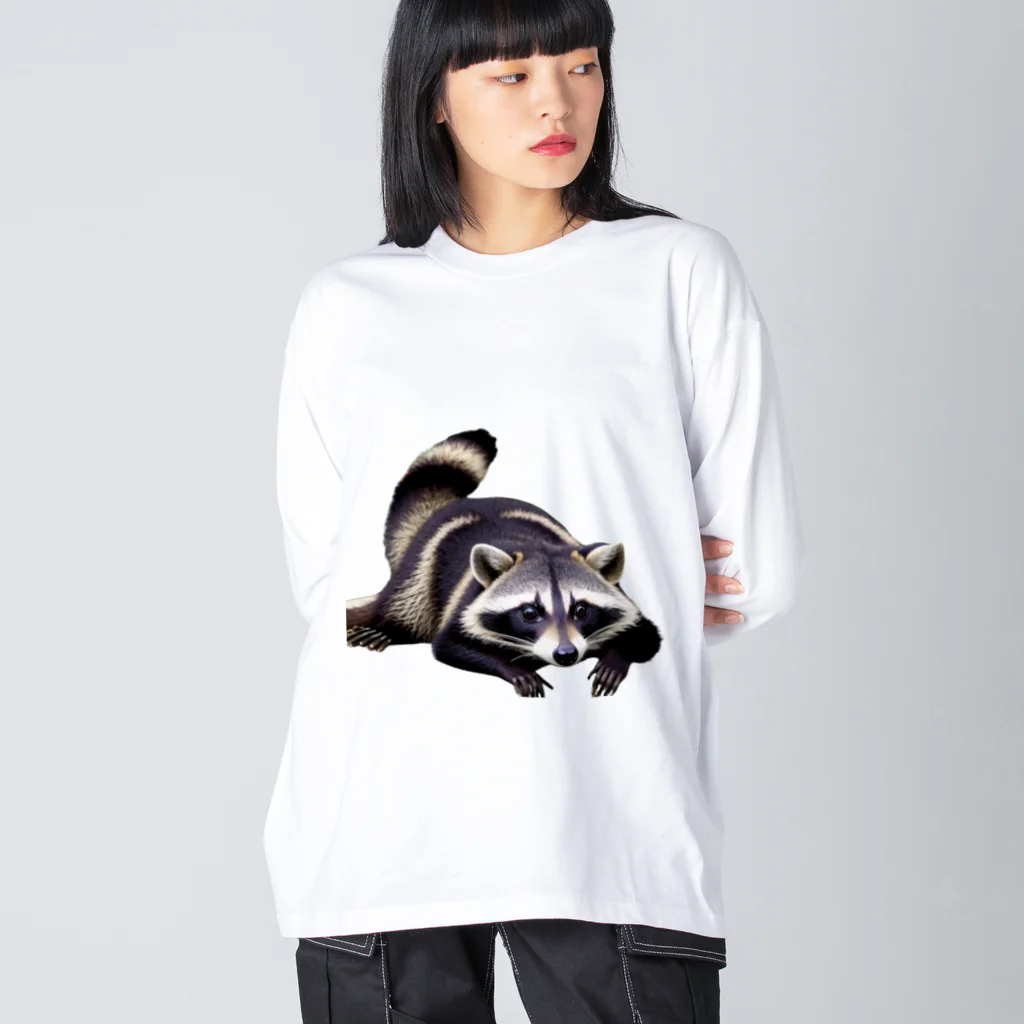 AI イラスト工房の平伏あらいぐま Big Long Sleeve T-Shirt