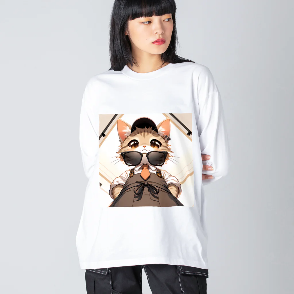 meow-sunniesのスマートニャンコ Big Long Sleeve T-Shirt