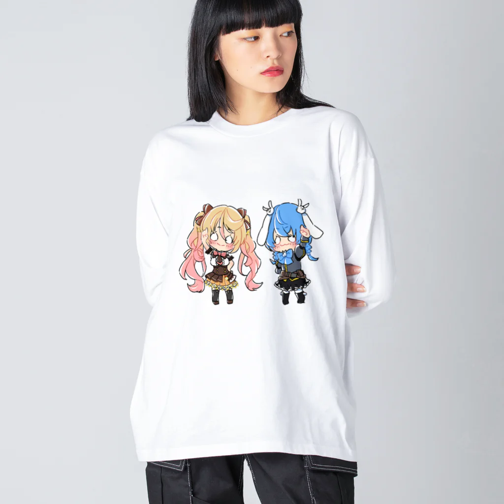 usabit.のぐっず屋さんのななゆ+うさぎガンマン Big Long Sleeve T-Shirt