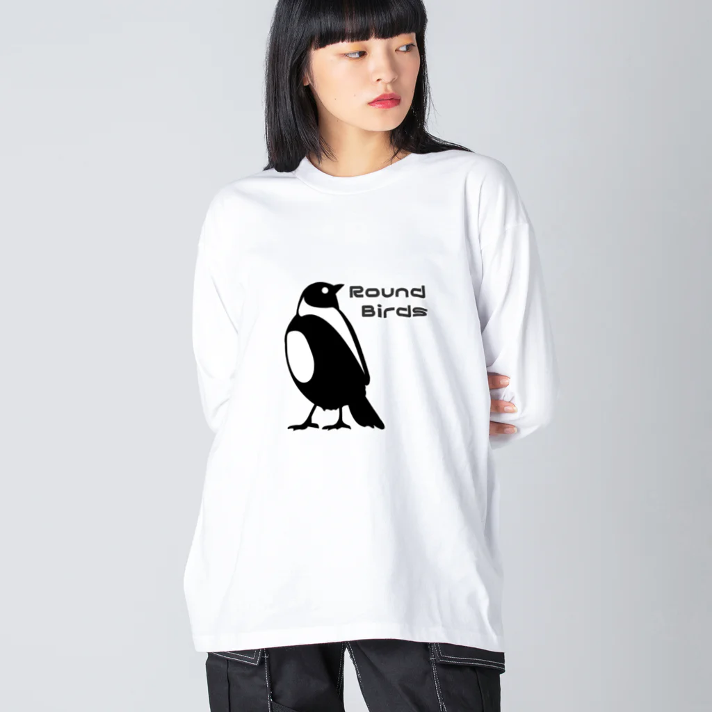 Round-BirdsのRound-Birds logo.ver ビッグシルエットロングスリーブTシャツ