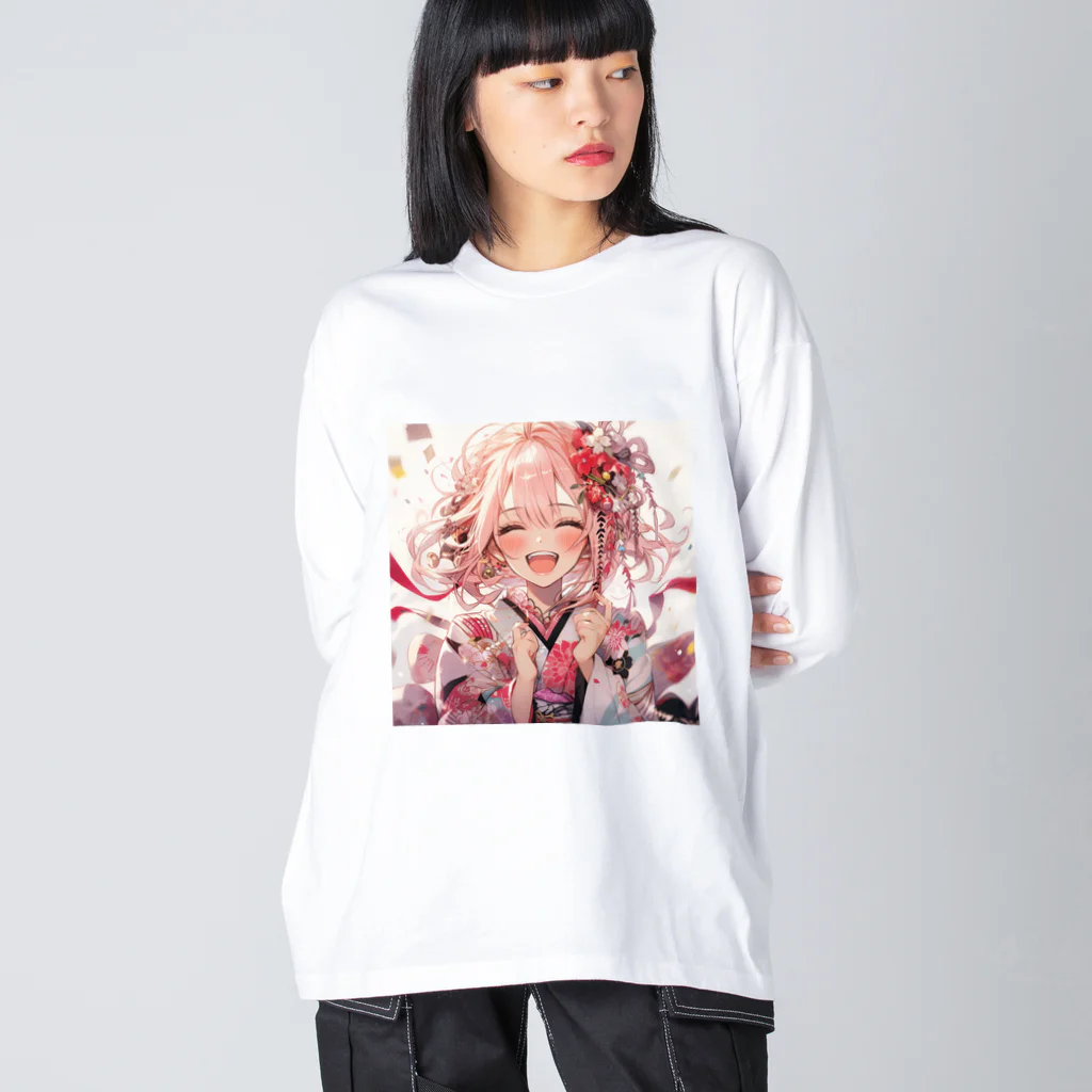 ぶーたんの笑顔の花開き Big Long Sleeve T-Shirt