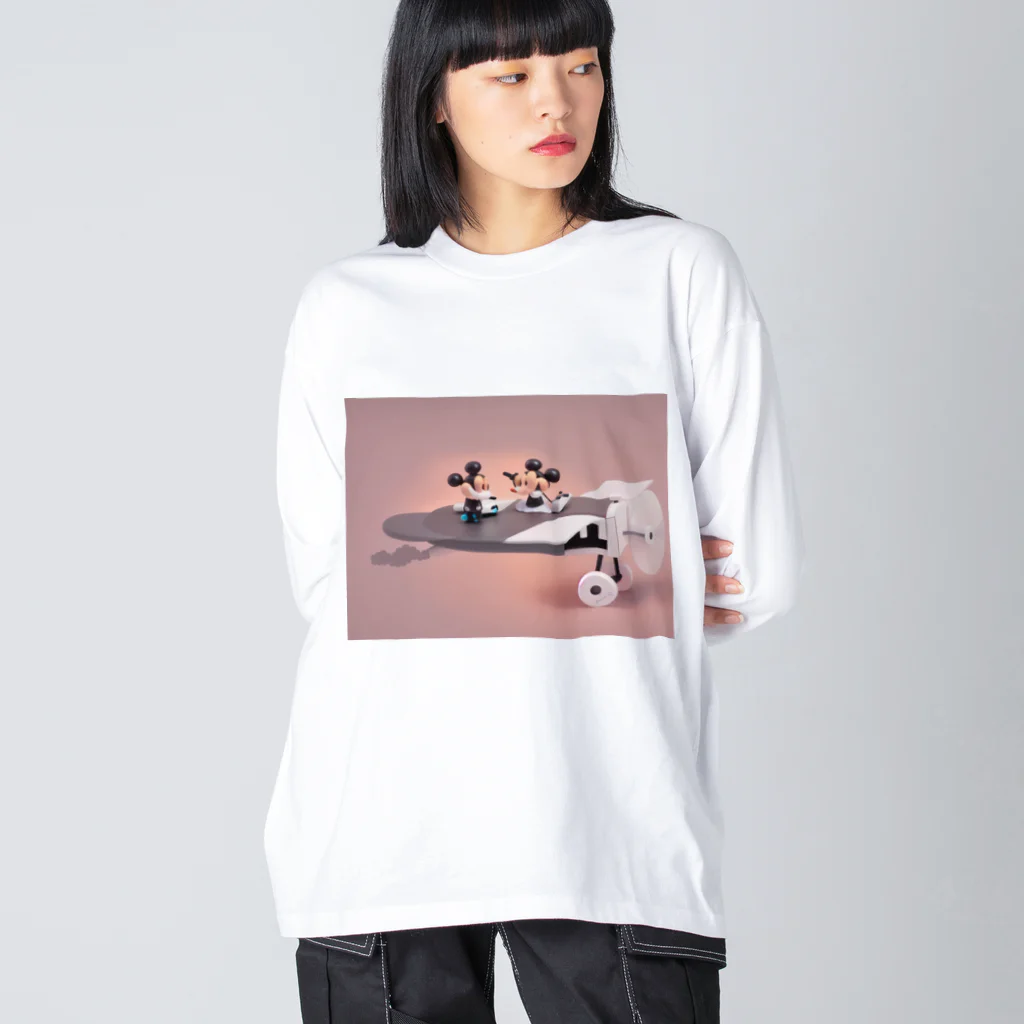 CHIKUSHOのプレーン・クレイジー Big Long Sleeve T-Shirt