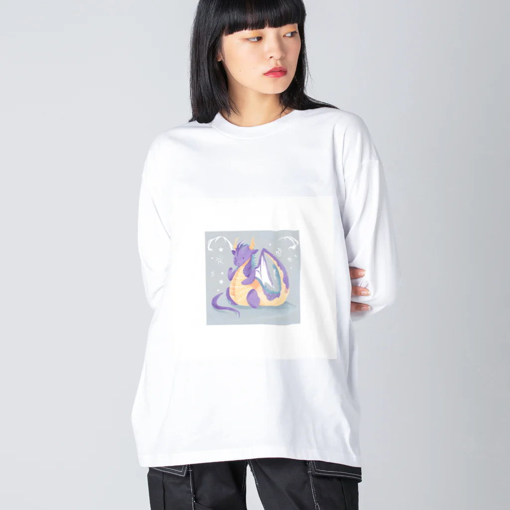 SUNNY24の癒し系で可愛い干支の辰馬さん Big Long Sleeve T-Shirt