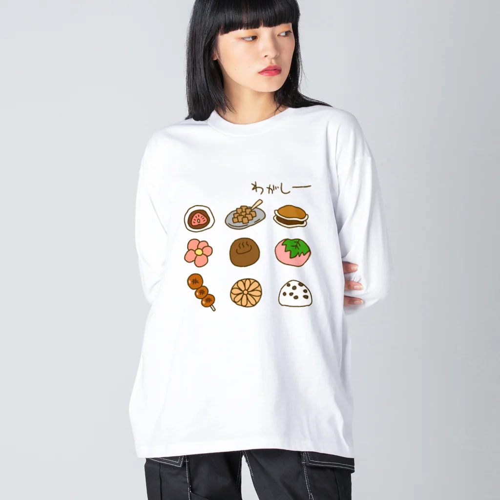 Siderunの館 B2の画伯チックな和菓子 ビッグシルエットロングスリーブTシャツ