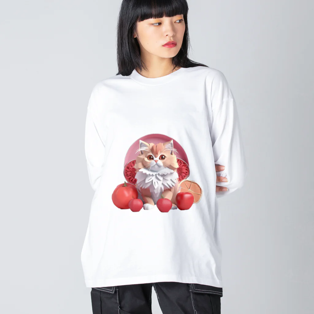 uncle-Toshiの果物と子猫 Big Long Sleeve T-Shirt