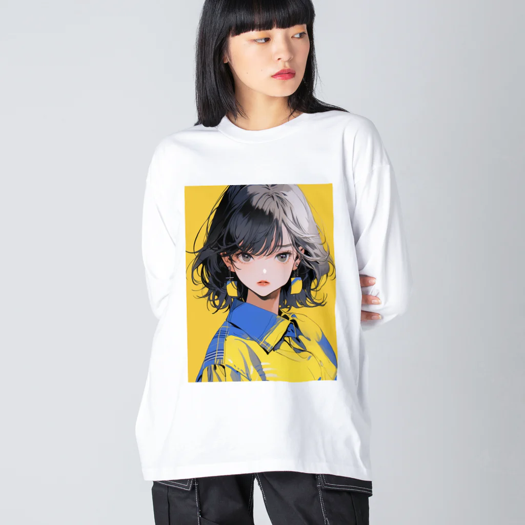 yanagi029のワイシャツ女子 ビッグシルエットロングスリーブTシャツ