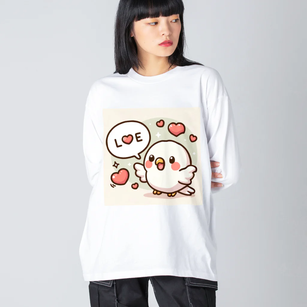 colorsの小鳥のラブちゃん Big Long Sleeve T-Shirt