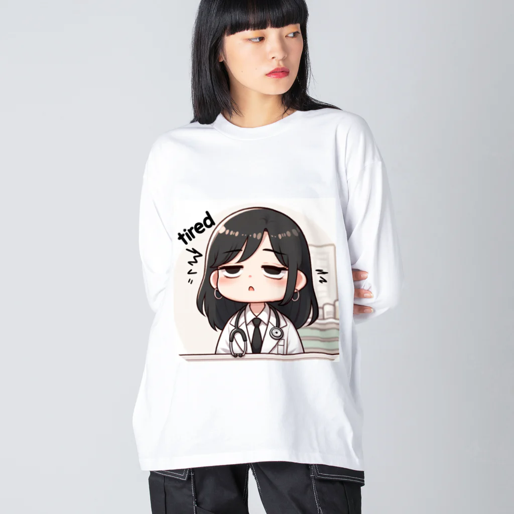MIKAMIN SHOPのドクター♡感情日記（TIRED） Big Long Sleeve T-Shirt