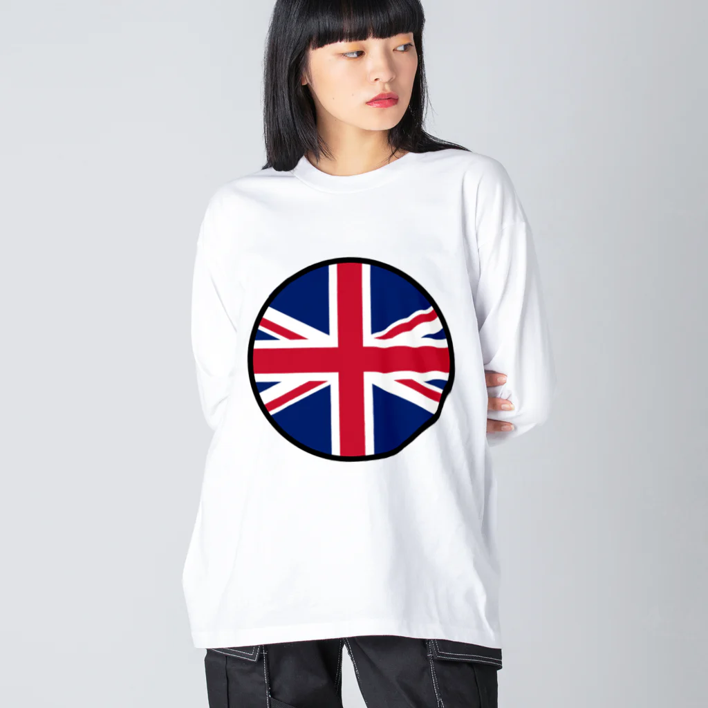 おもしろいTシャツ屋さんのイギリス England United Kingdom Great Britain Big Long Sleeve T-Shirt