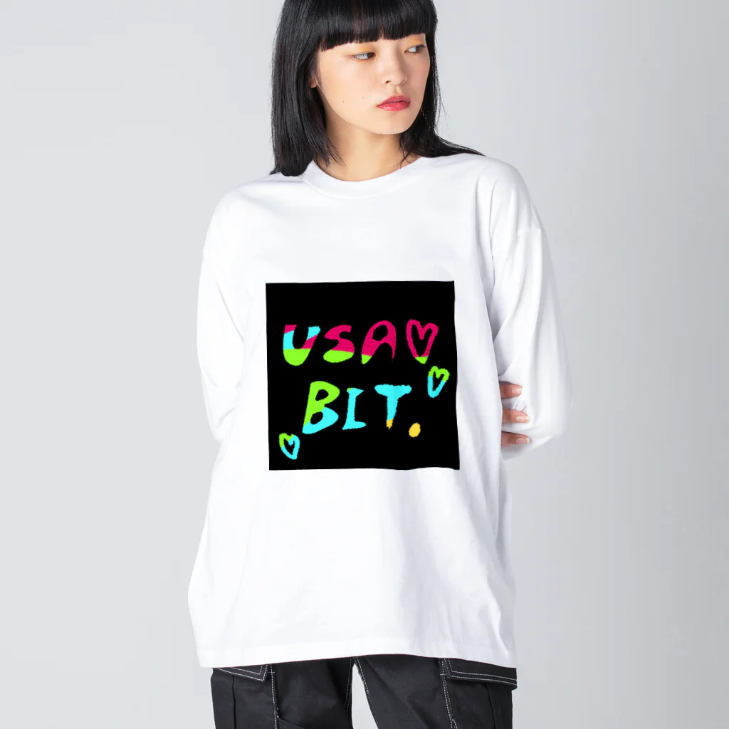 usabit.のぐっず屋さんのusabit.亜種2 ビッグシルエットロングスリーブTシャツ