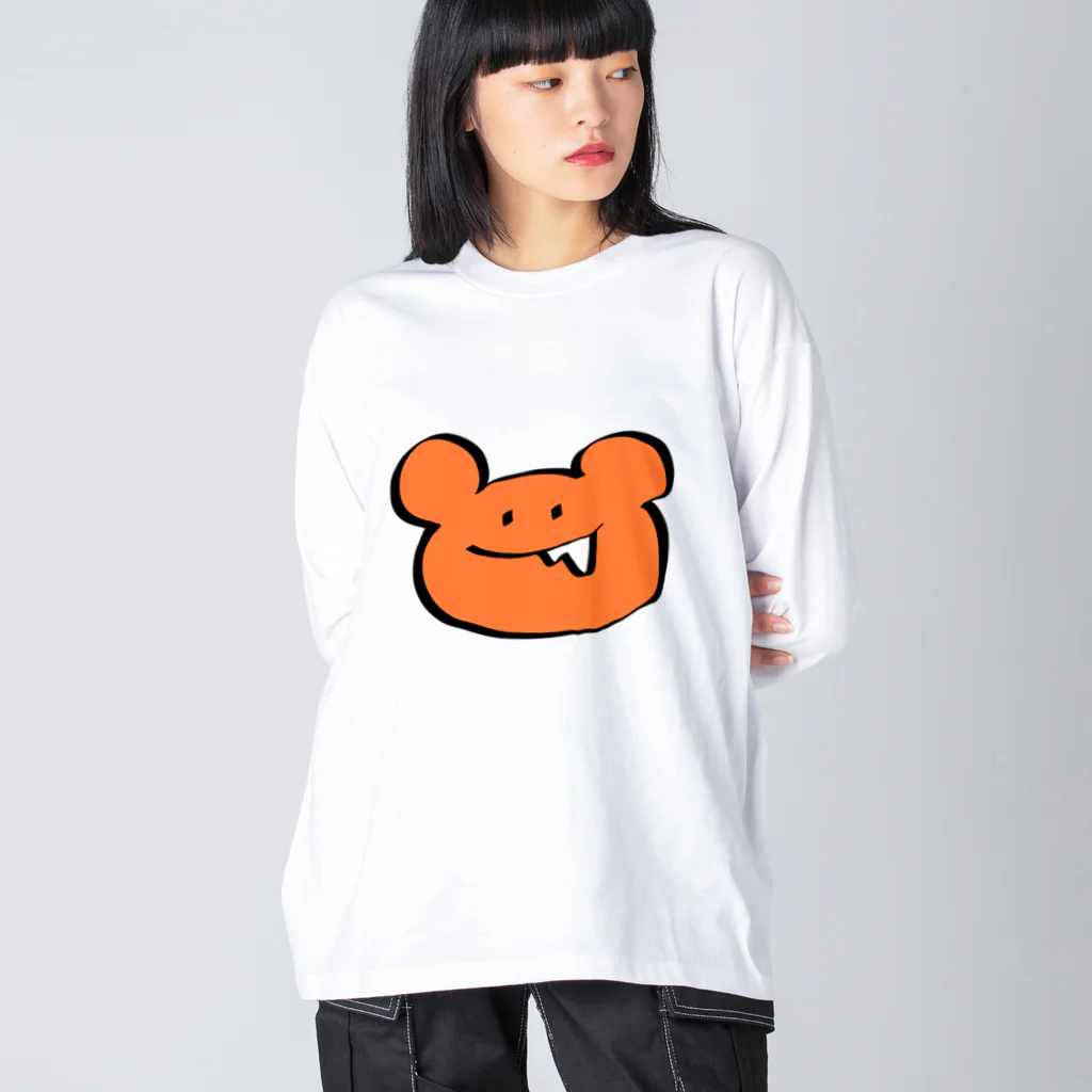 1000屋のカロリーベア ビッグシルエットロングスリーブTシャツ