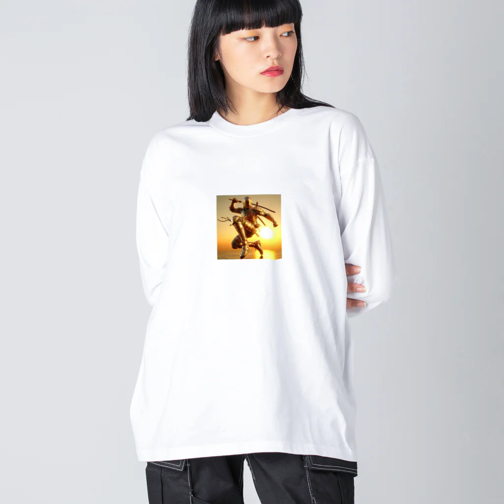 にんにんにんじゃのゴールデン忍者 Big Long Sleeve T-Shirt