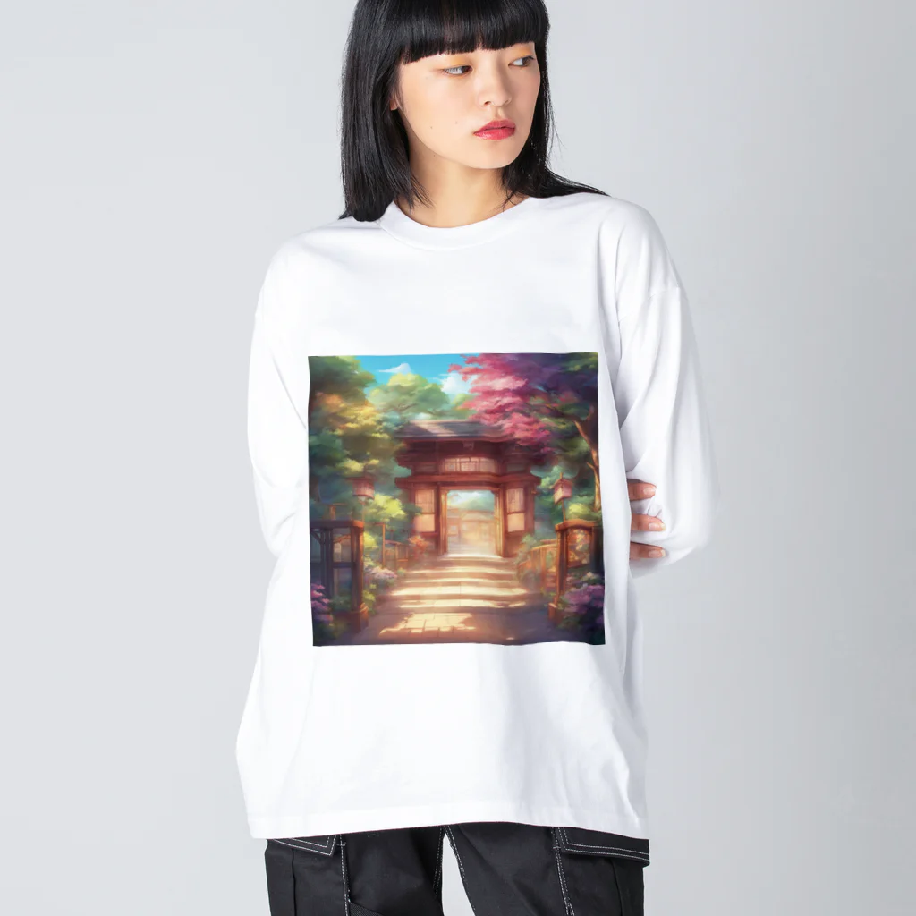 jampackの【風景】寺院 Big Long Sleeve T-Shirt