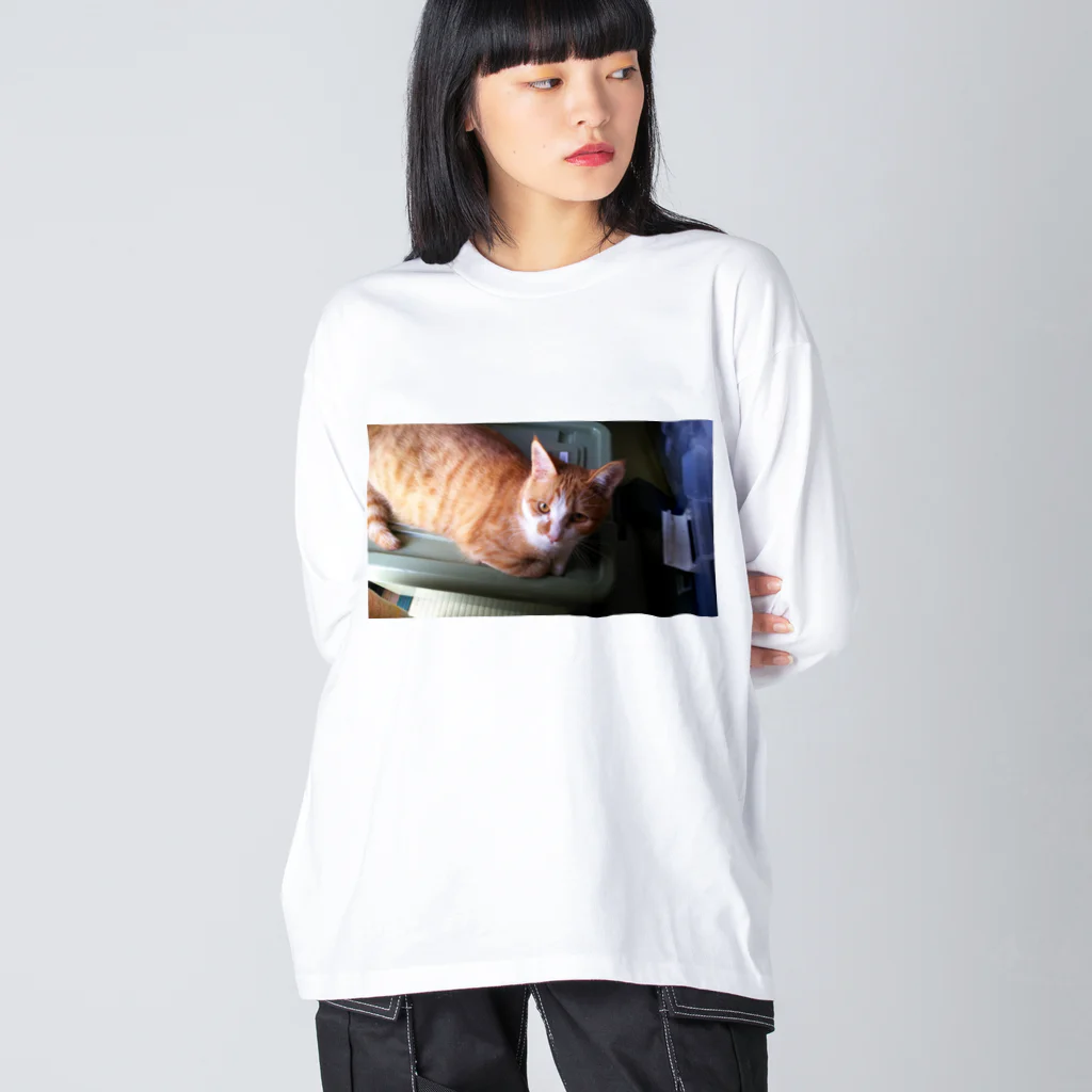 金運招福オフィシャルショップの金運招きネコのゆず Big Long Sleeve T-Shirt