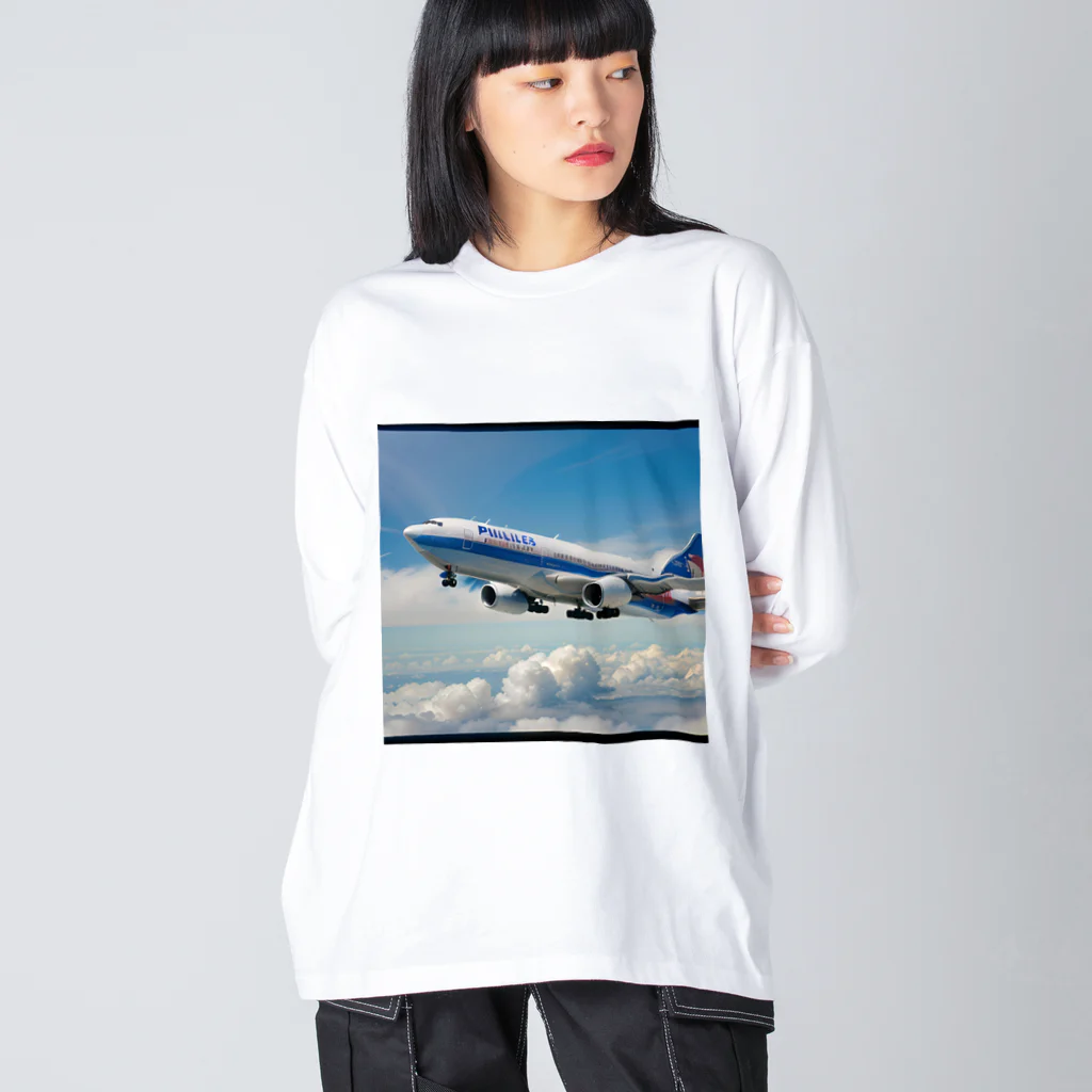 あかいはちのフィリピンの旅客機 Big Long Sleeve T-Shirt