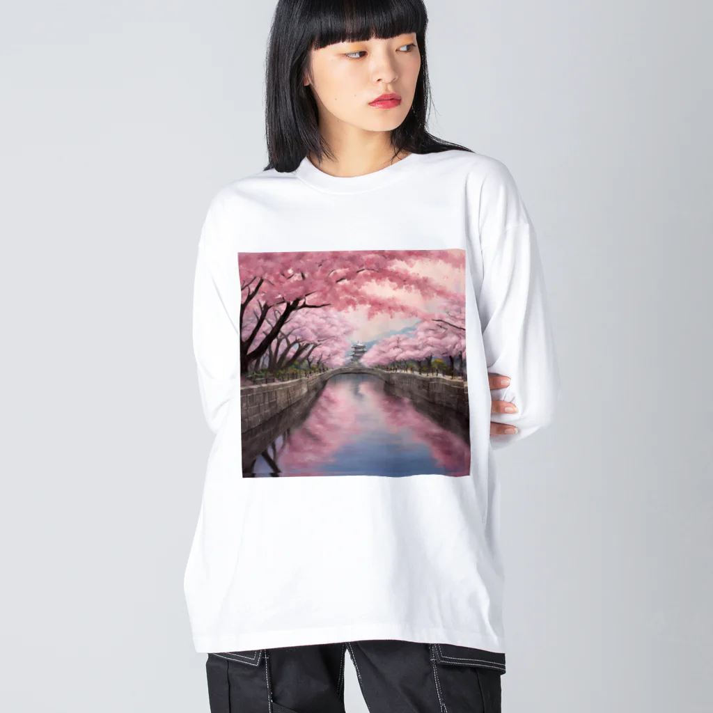 　Mtスペースの#日本桜 ビッグシルエットロングスリーブTシャツ