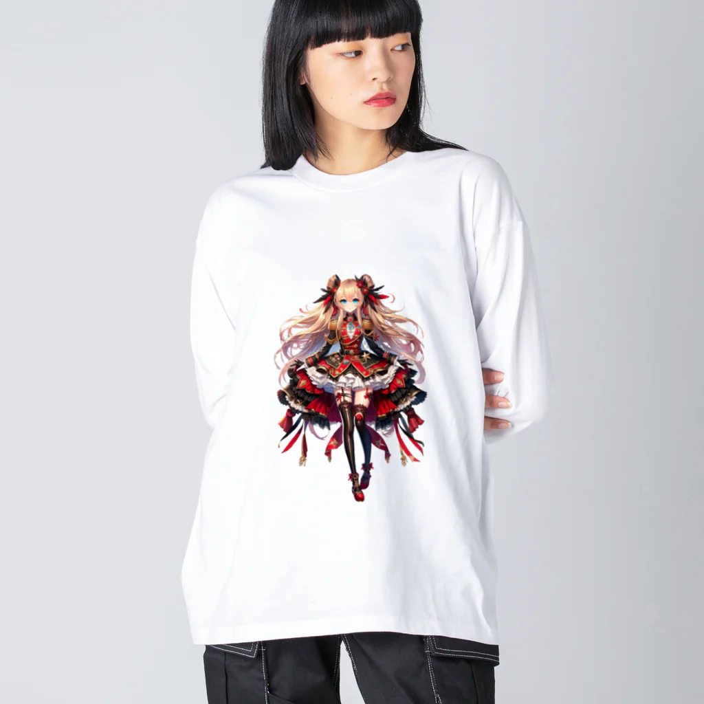 OmamEの星降る夜の軍服姫 ビッグシルエットロングスリーブTシャツ