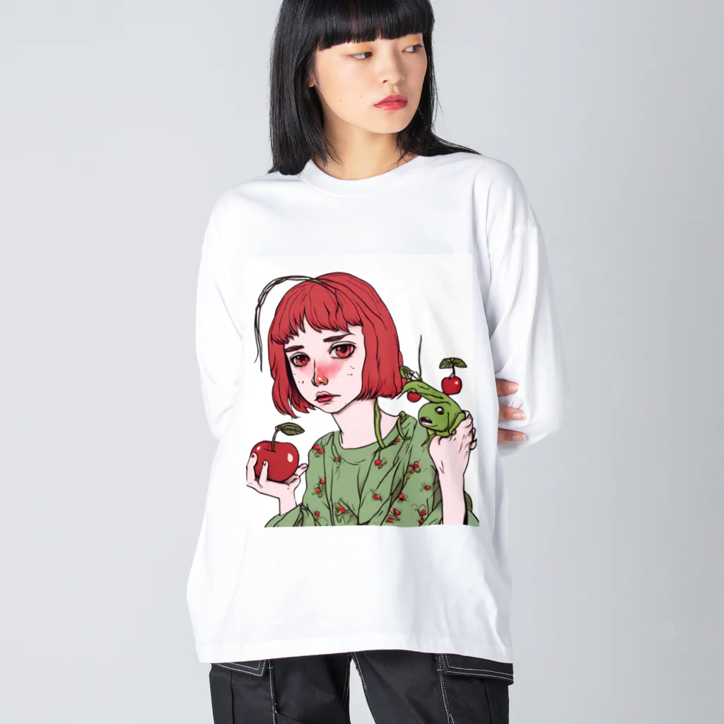 super towelの林檎カマキリちゃん Big Long Sleeve T-Shirt