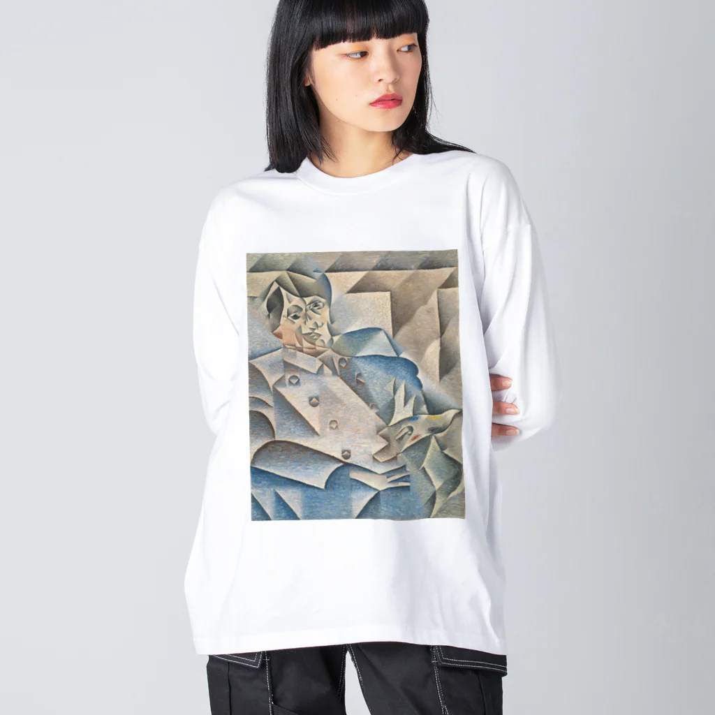 世界美術商店のピカソの肖像画 / Portrait of Pablo Picasso ビッグシルエットロングスリーブTシャツ