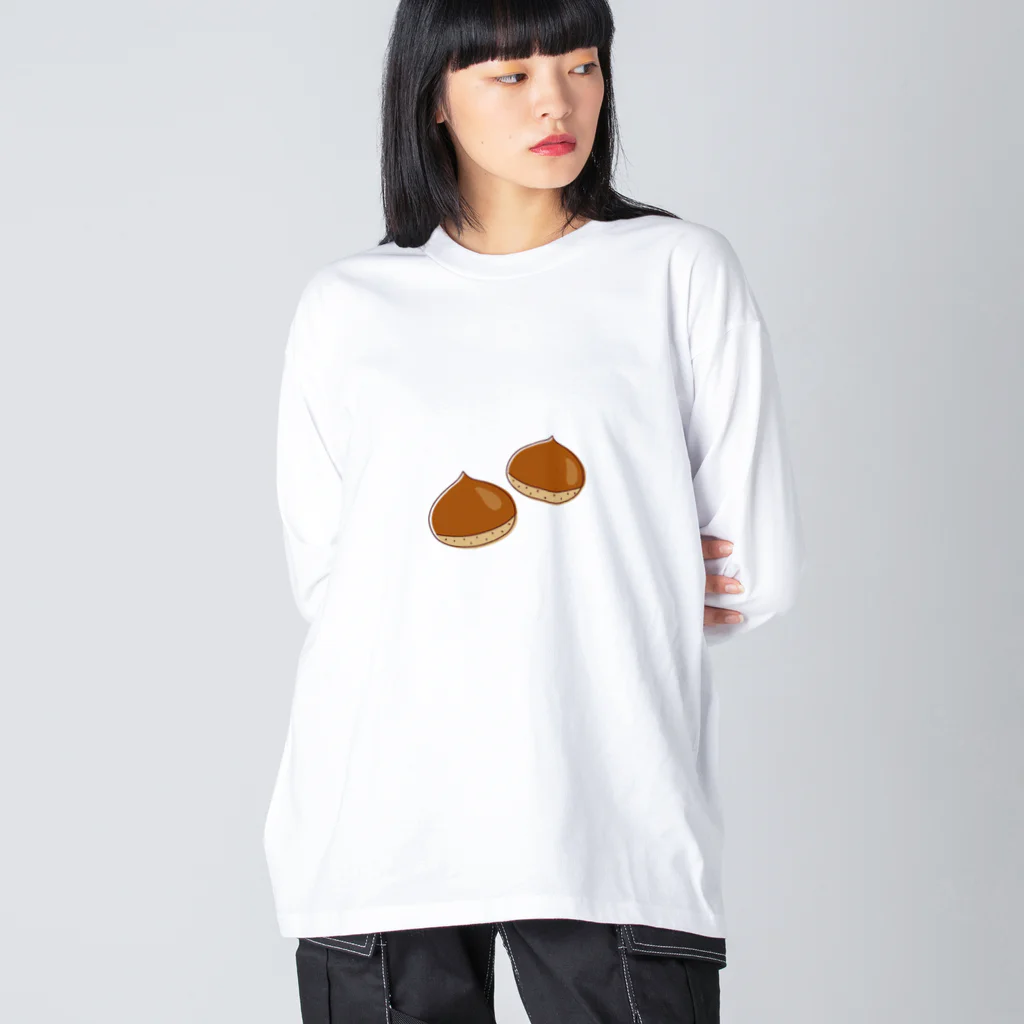 kudamono_fruits0730のくり ビッグシルエットロングスリーブTシャツ