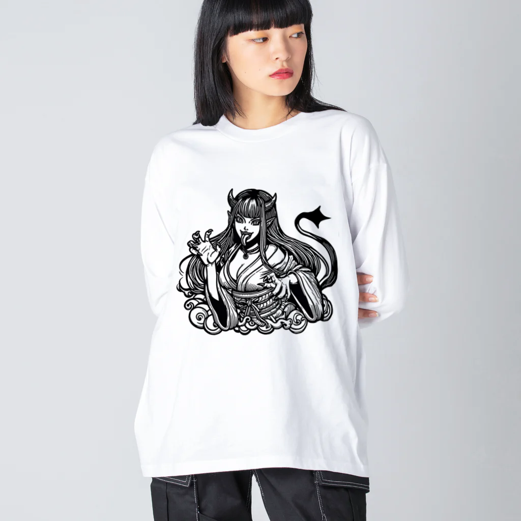 UNchan(あんちゃん)    ★unlimited chance★の鬼姫 WET Big Long Sleeve T-Shirt