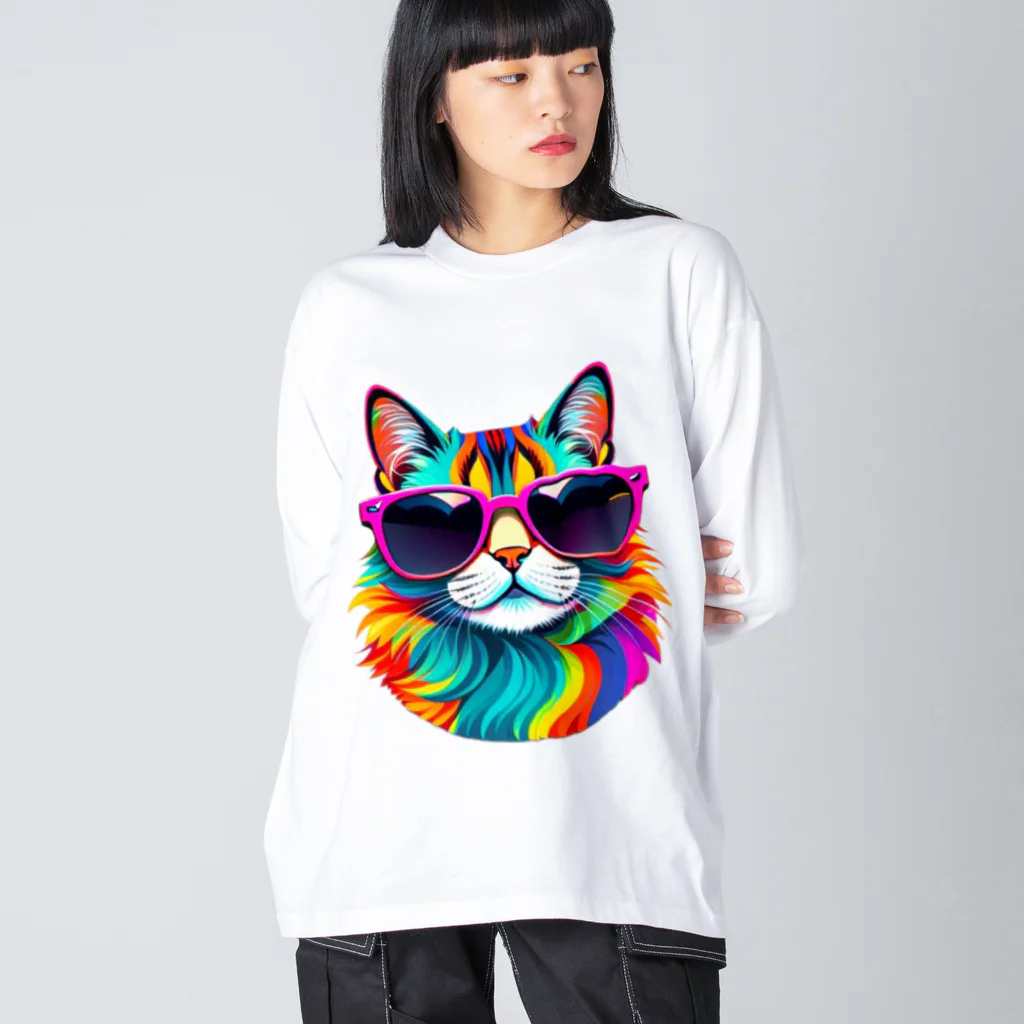 629_CAT_ARTのグラカラキャット2 Big Long Sleeve T-Shirt