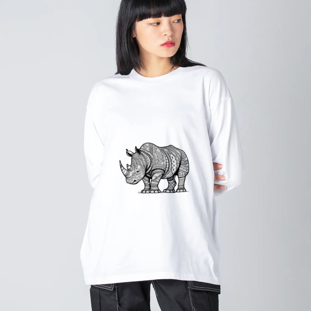 イケイケアニマルsのジオライノ Big Long Sleeve T-Shirt