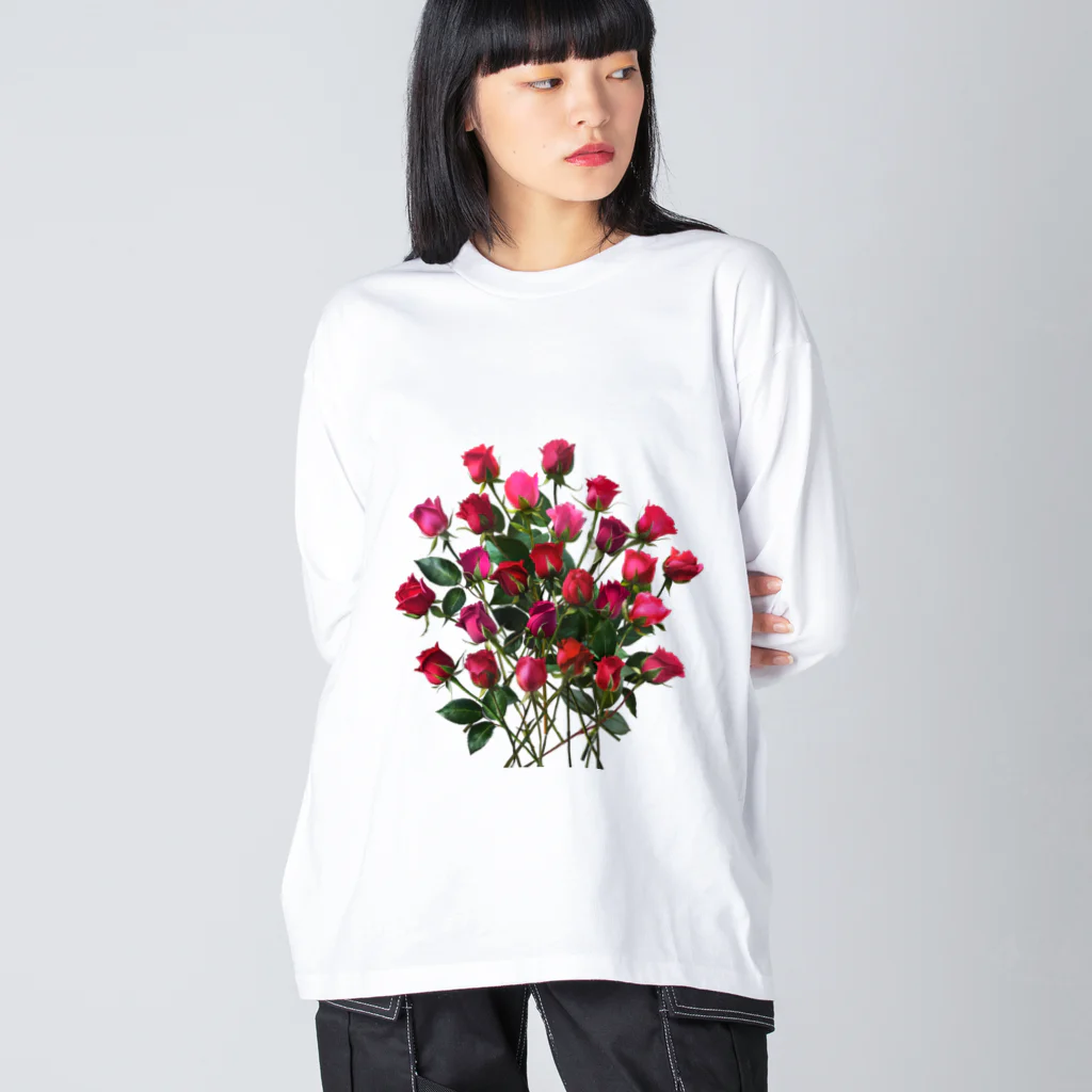 24_Redpink  visual calendarのRedpink 26 Roses ビッグシルエットロングスリーブTシャツ