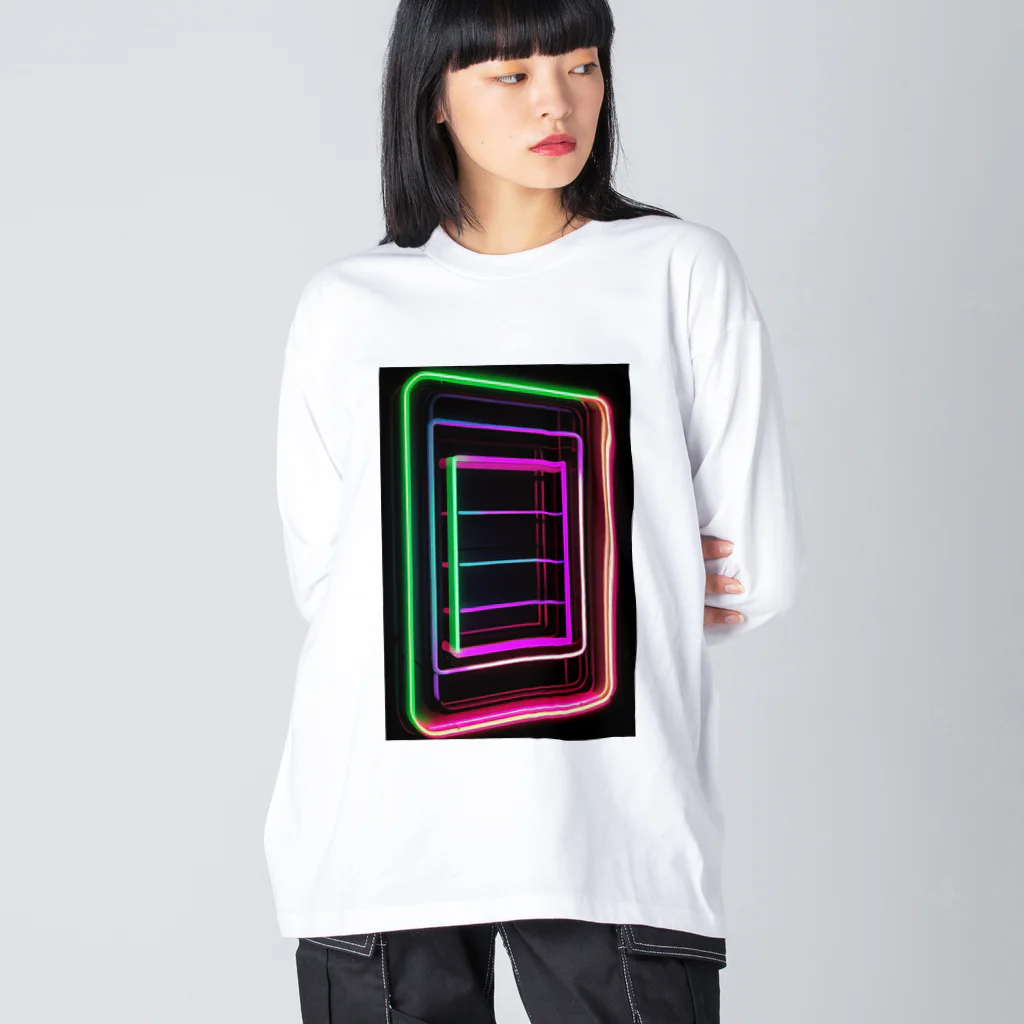 Association Against Mirroring SelfiesのAbstract_Neonsign Big Long Sleeve T-Shirt