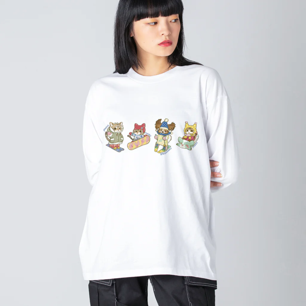 猫のきぬくんのお店のれおまるくん一家　雪山ツアー Big Long Sleeve T-Shirt