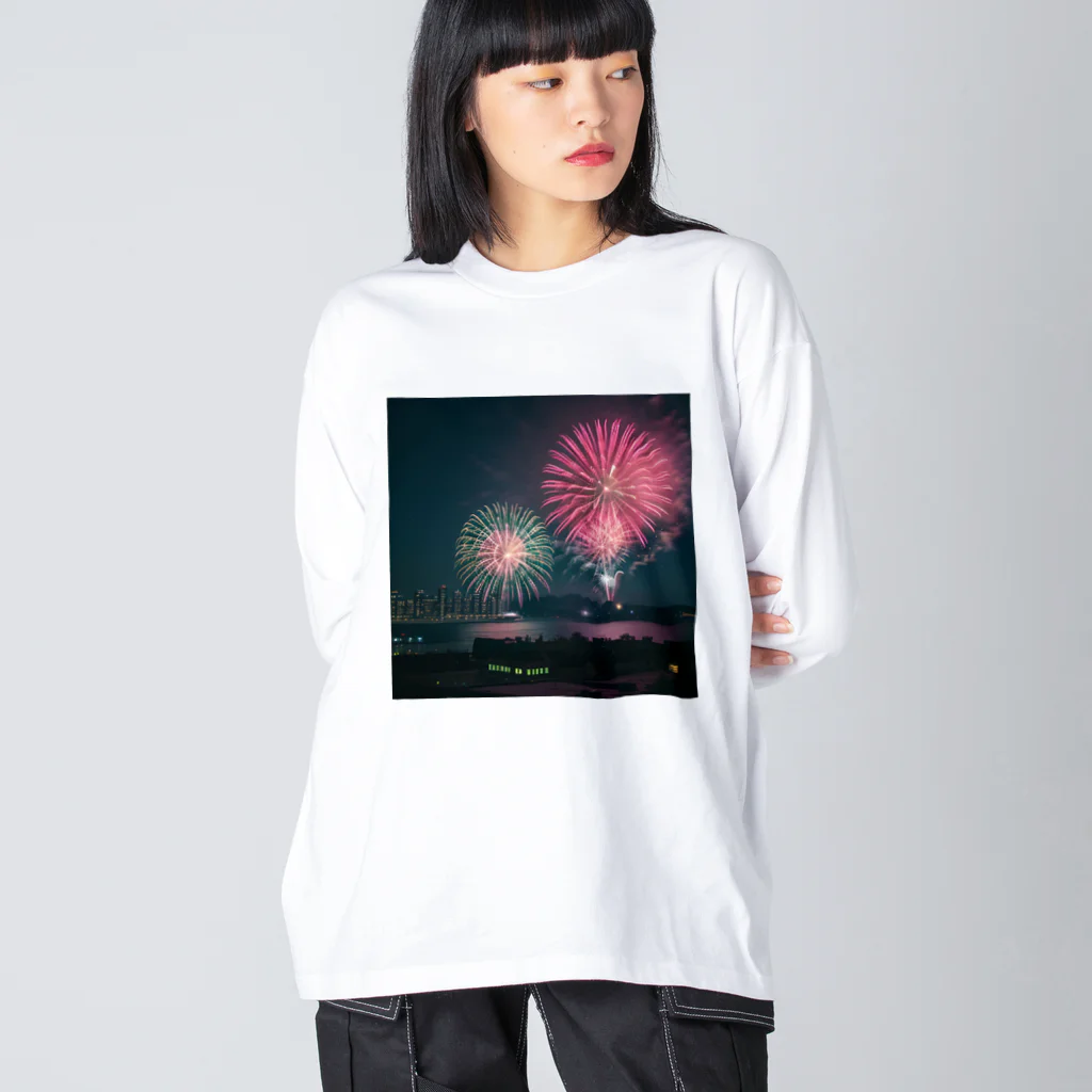 あかいはちの花火 Big Long Sleeve T-Shirt