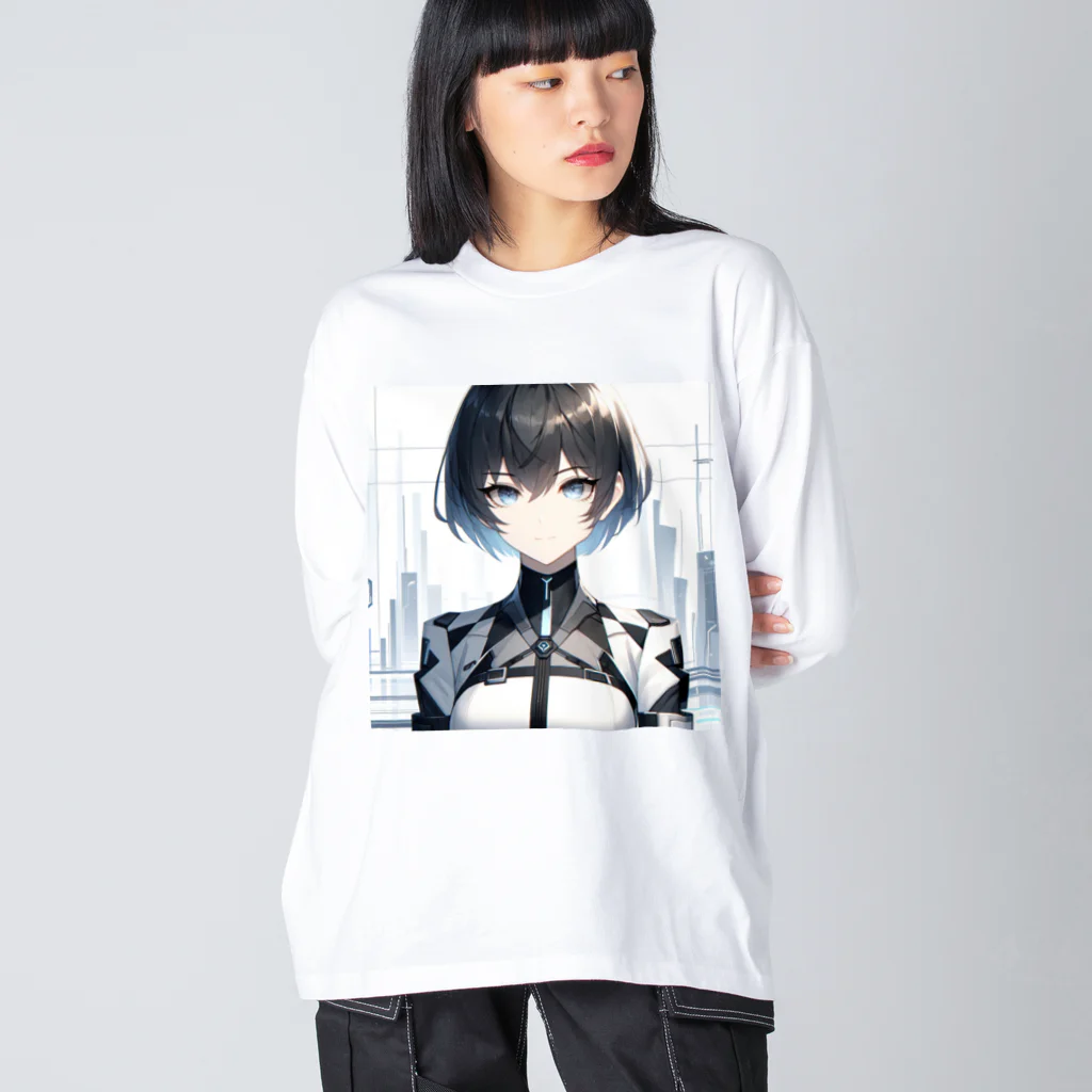 しんがんの未来的なAI美女 Big Long Sleeve T-Shirt