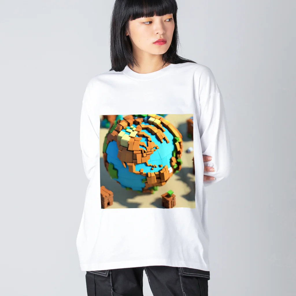 かんむりわっしーのKAWAii宇宙人から見た地球 Big Long Sleeve T-Shirt