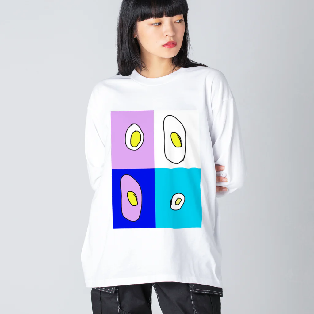 鹿と仏 SHIKA TO HOTOKEのEggs for you. ビッグシルエットロングスリーブTシャツ