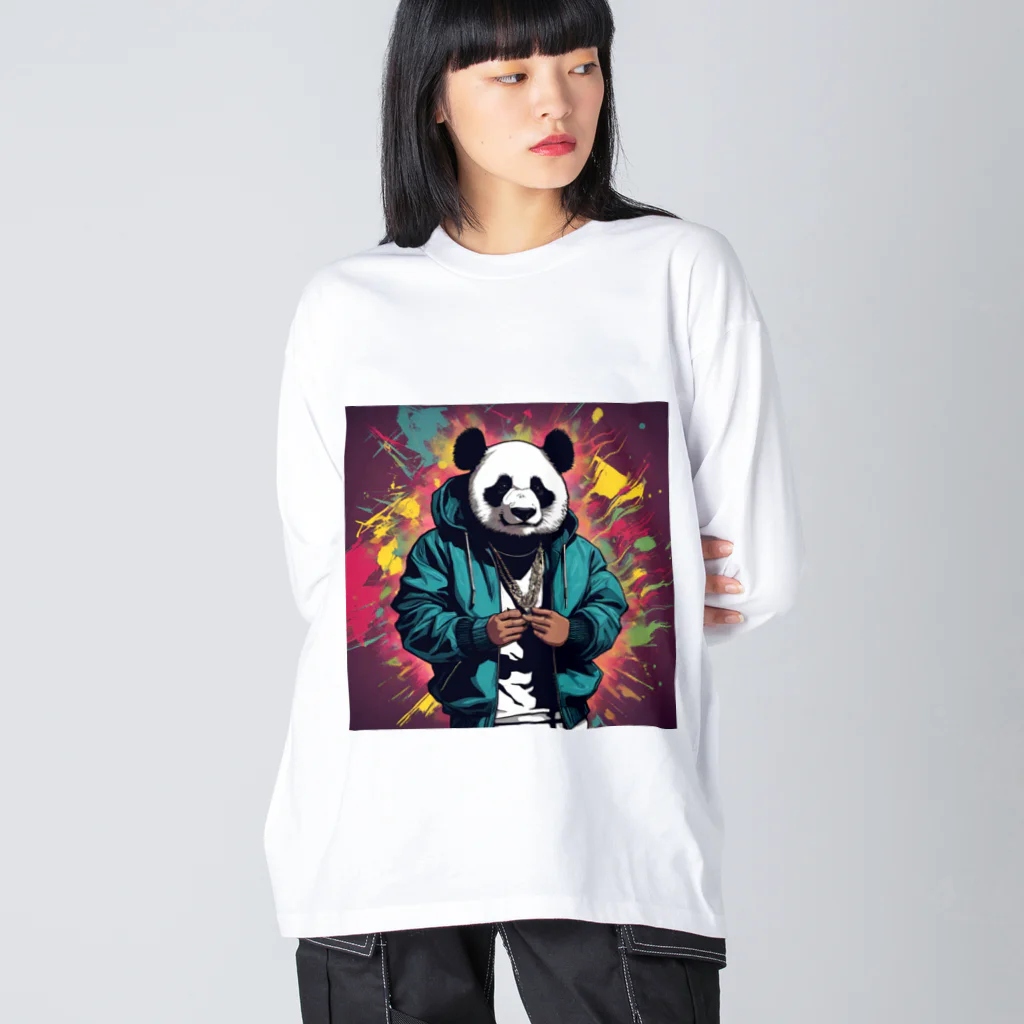 クレイジーパンダのcrazy_panda1 ビッグシルエットロングスリーブTシャツ