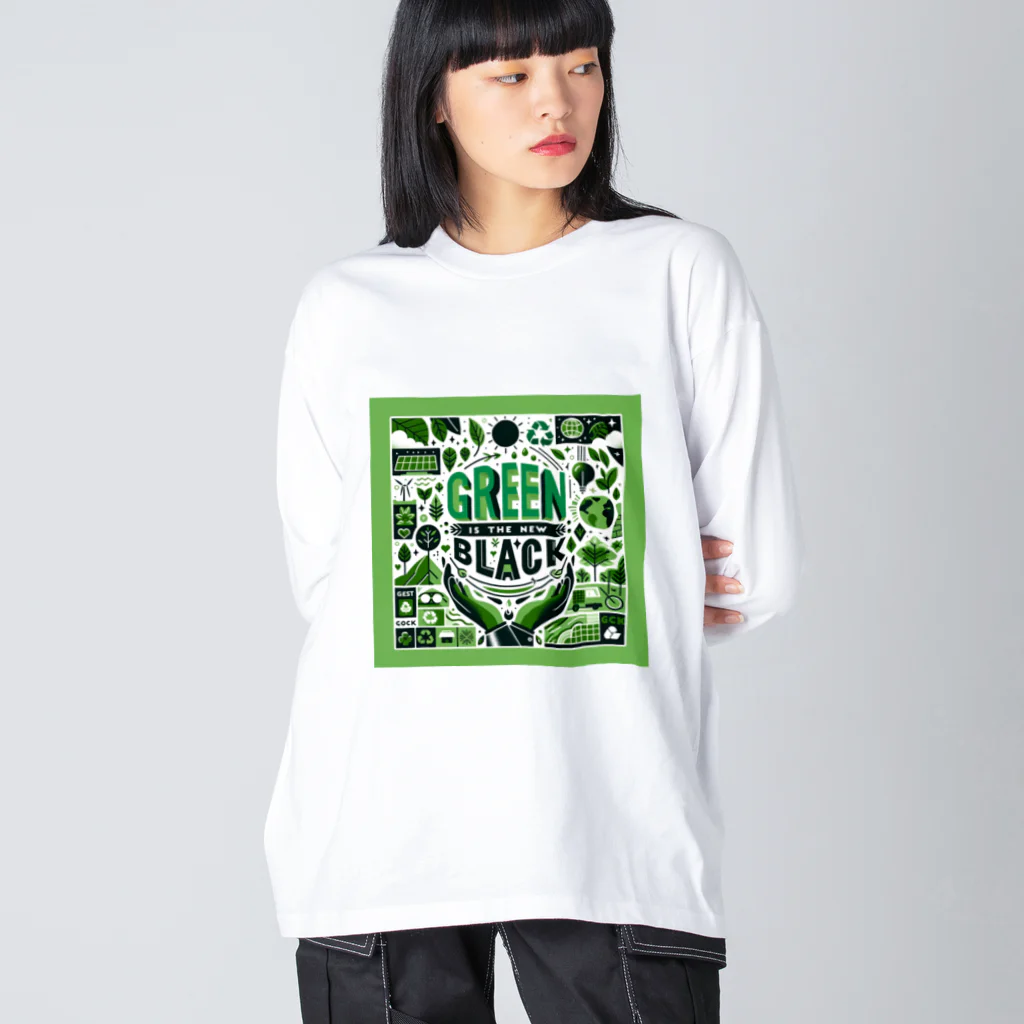 jacoeのGreen is the New Black ビッグシルエットロングスリーブTシャツ