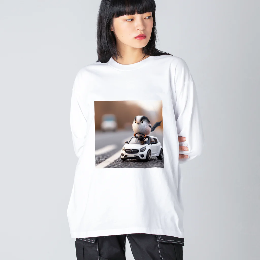 YoChan_hokkaidoのかわいいシマエナガくん Big Long Sleeve T-Shirt