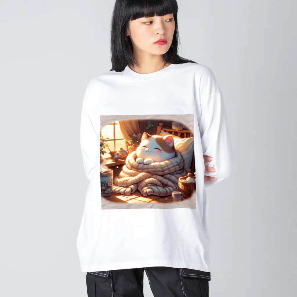 Cat-To-Critter-Fashionのほのぼのな猫 Big Long Sleeve T-Shirt