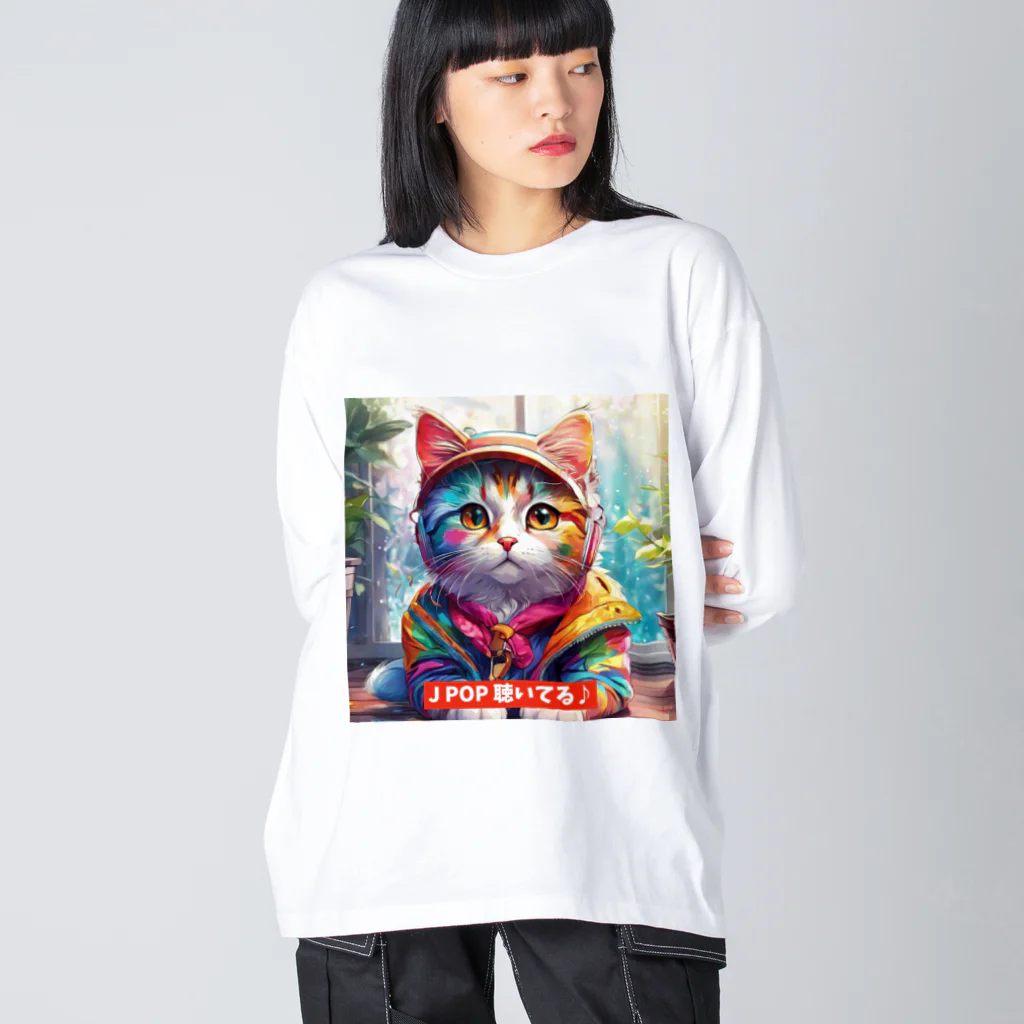 THE NOBLE LIGHTのねこの歌心♪ ビッグシルエットロングスリーブTシャツ