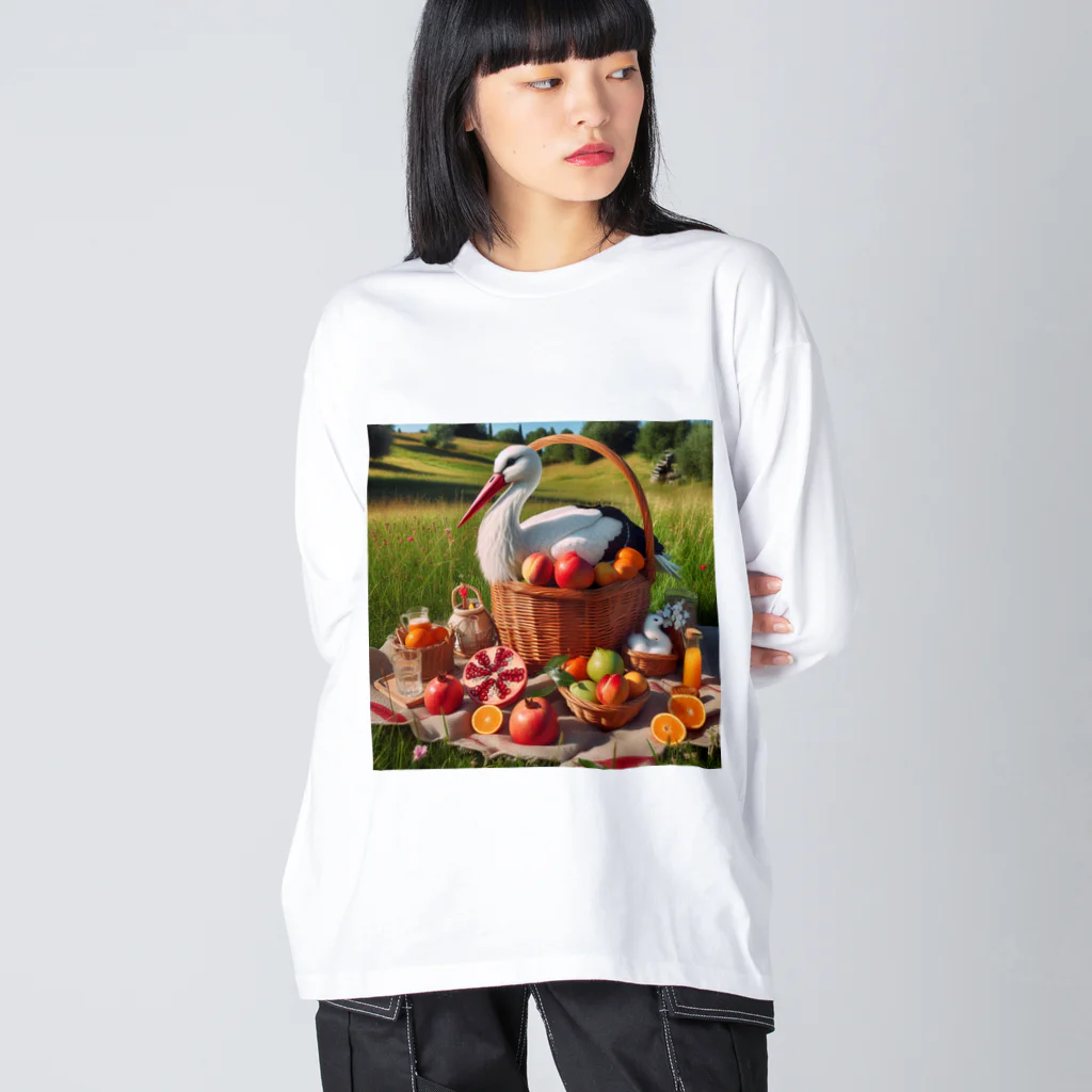 Kai🐚のコウノトリがやってきた！/ Big Long Sleeve T-Shirt