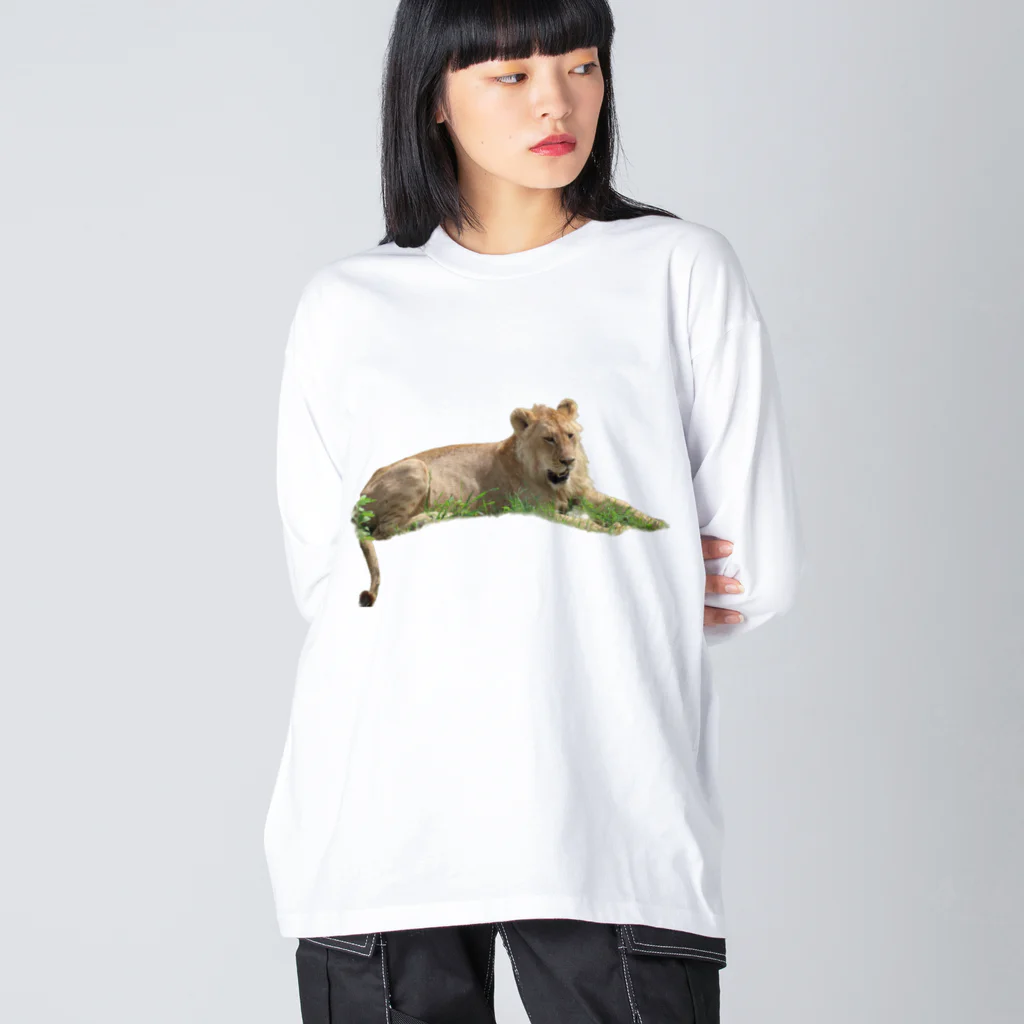 mayura_photoの若いオスライオン Big Long Sleeve T-Shirt