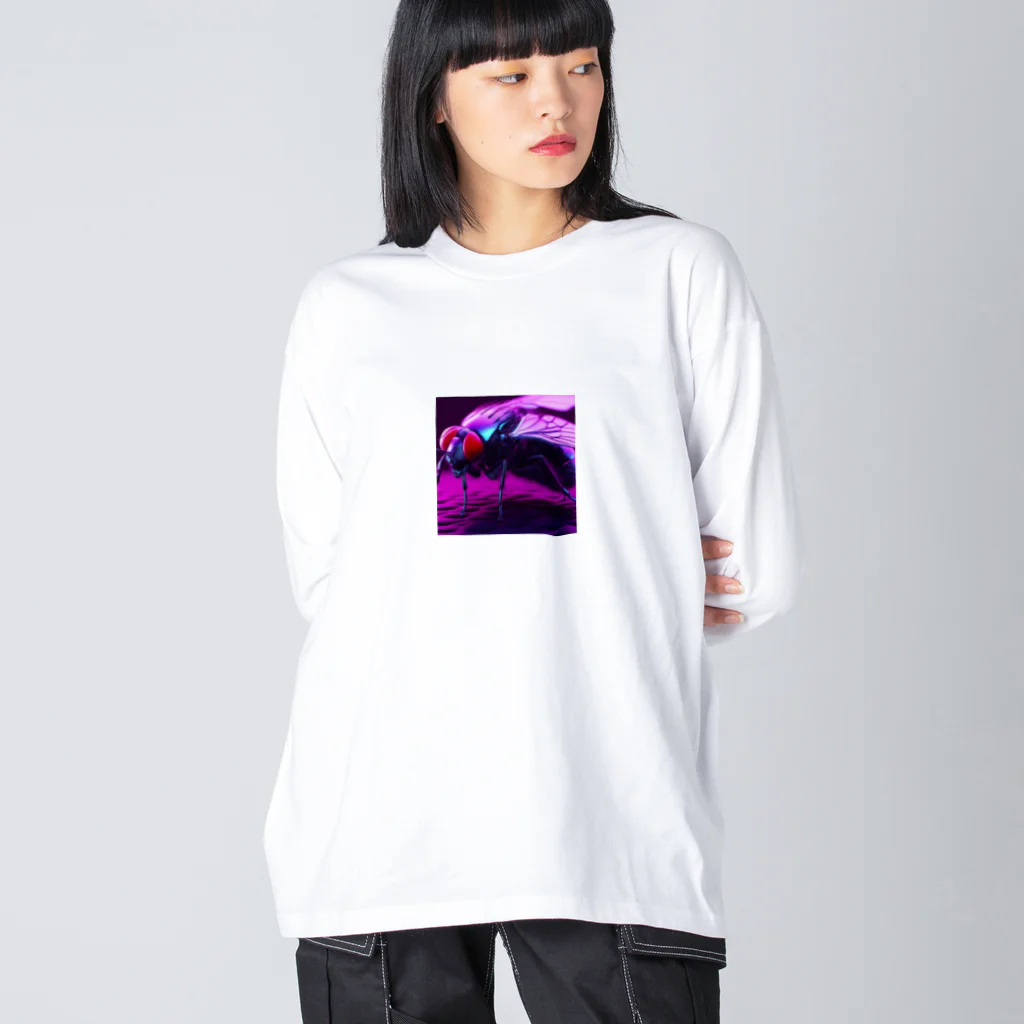 TEPORAの果物を食べるハエ Big Long Sleeve T-Shirt