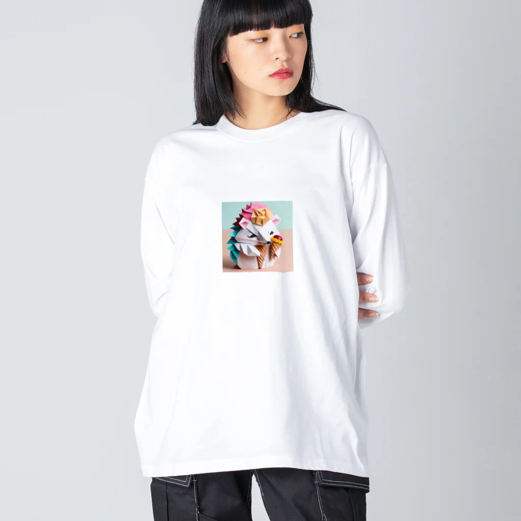 yumiceのice meets オリガミハリネズミ ビッグシルエットロングスリーブTシャツ