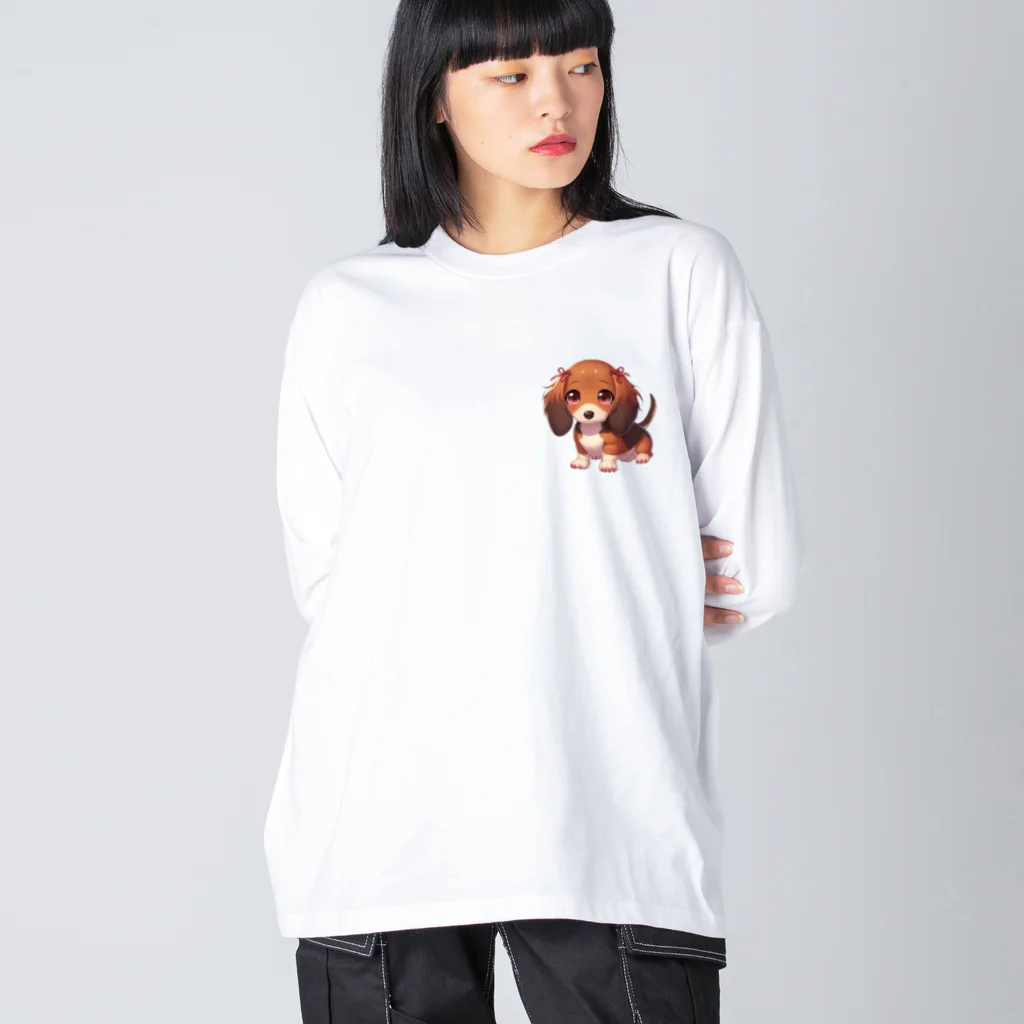 Dog Selectionのミニチュアダックス　女の子　アイテム Big Long Sleeve T-Shirt