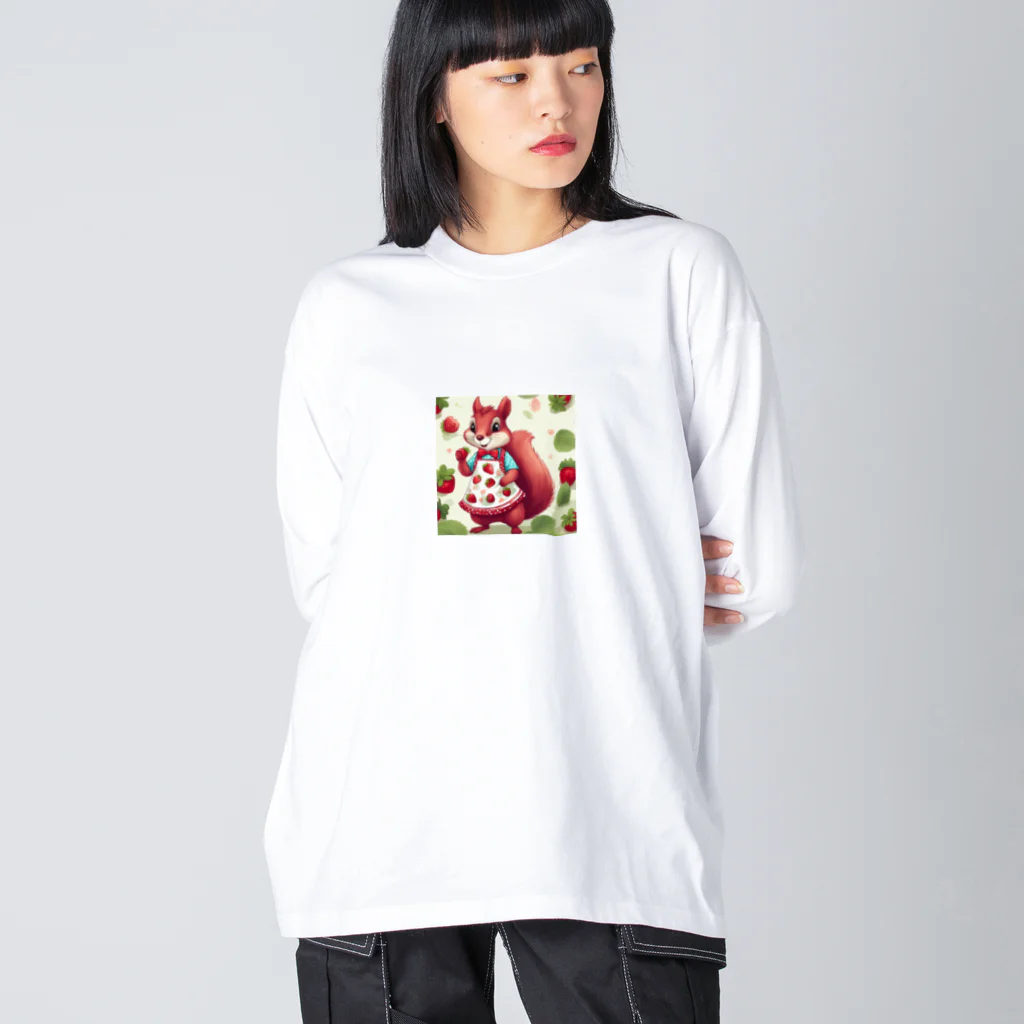 mari0909の可愛らしいシマリス ビッグシルエットロングスリーブTシャツ