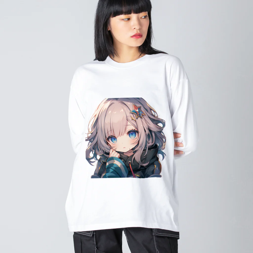 honoka_tの見つめる美少女 ビッグシルエットロングスリーブTシャツ