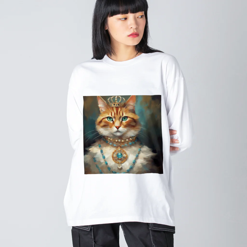 esmeralda64のパライバトルマリンの瞳の猫 Big Long Sleeve T-Shirt