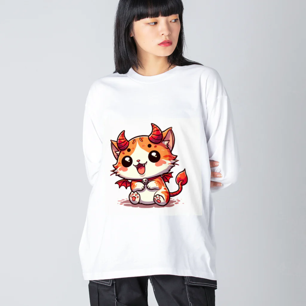 zuuu-の☆悪魔の世界のアイドルにゃんこ☆ ビッグシルエットロングスリーブTシャツ