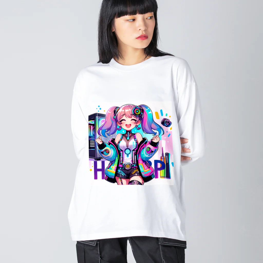 iSysのゲーミング少女ピーシースリー ビッグシルエットロングスリーブTシャツ