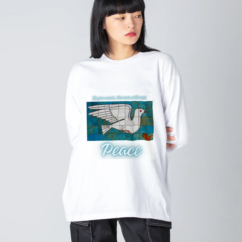 Earth-HarmonyのPeace　平和の鳩 Big Long Sleeve T-Shirt